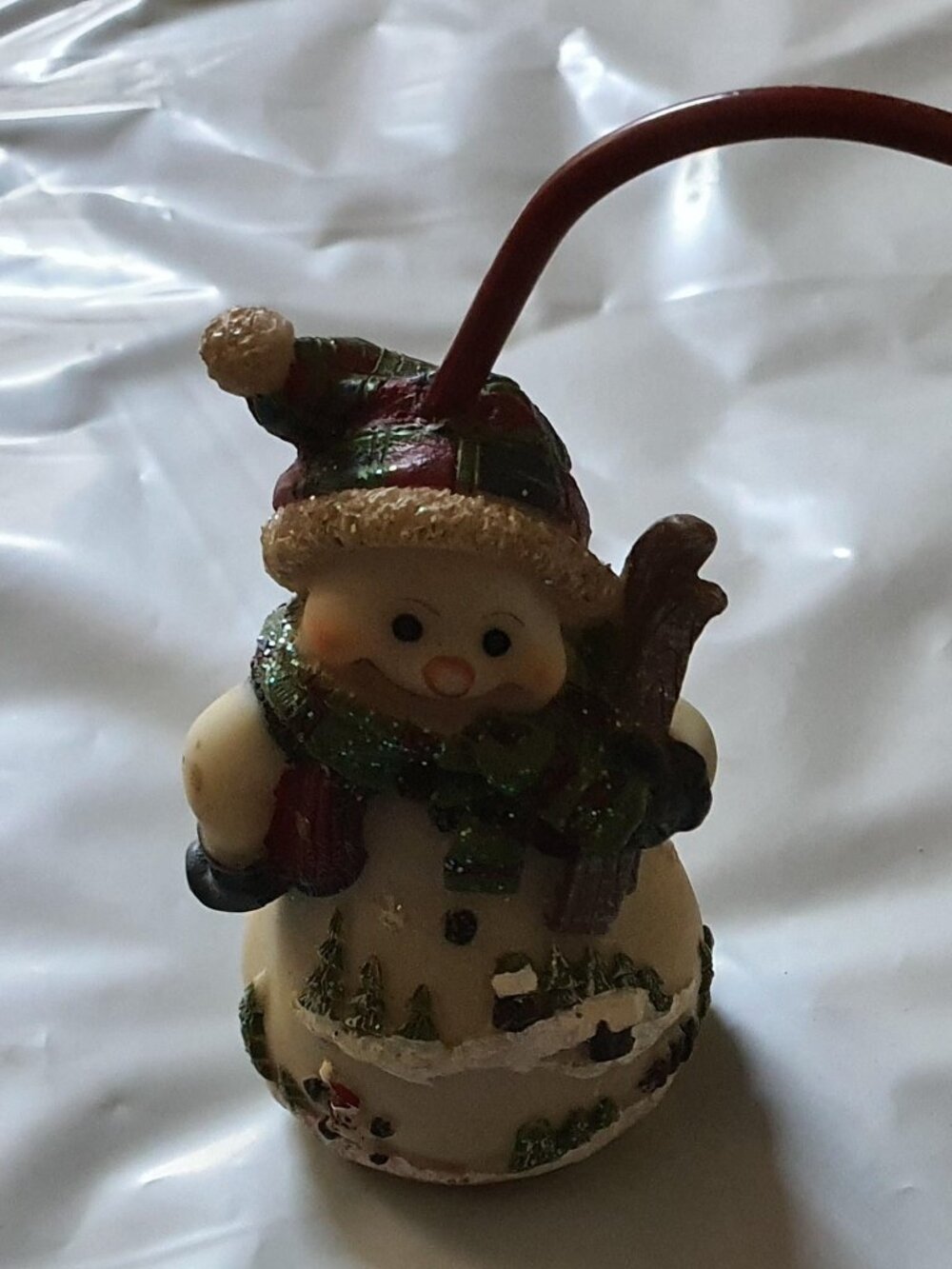 Home Interiors Homco Resin Snowman Candle Snuffer - Christmas Tree Design